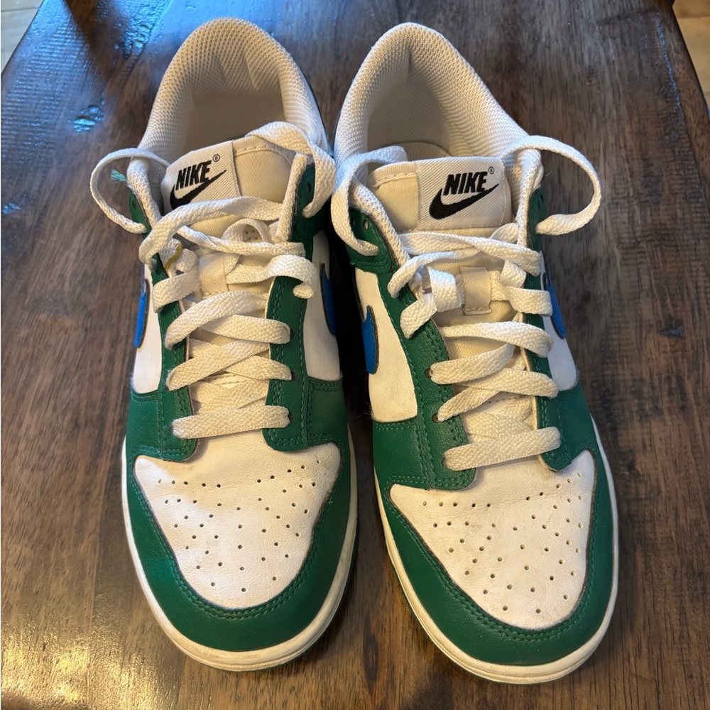 Nike Green and White Sneakers